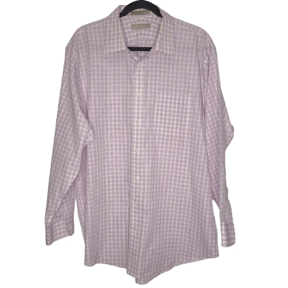 nordstrom traditional fit dress shirt Nordstrom Traditional Fit Long Sleeve Button Up Dress Shirt Sz 16 (34) & Purple